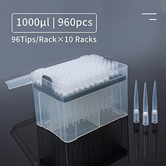 Four E's Scientific, 1000ul  Filtering Pipette Tips 1ml  Universal Filter Sterile Pipettor  Tips Racked Non-pyrogenic  DNAse/RNAse Free  Autoclavable
