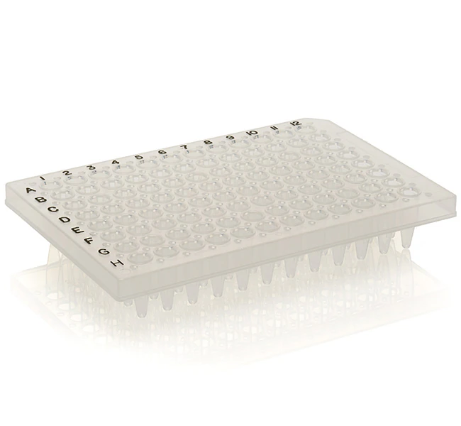 PCR Plate, 96-Well, Semi Skirted, Flat Deck, Black  Lettering